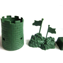 Load image into Gallery viewer, 7 pcs Classic WWII Military Bunker Tower Tent Sandbag Flag Models Plastic Toy Soldier Army Men Accessories