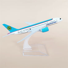 Load image into Gallery viewer, Uzbekistan Airways Dreamliner Boeing 787 Airplane 16cm Diecast Plane Model