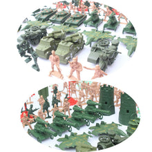 Load image into Gallery viewer, 203 pcs Classic WWII Military Playset Plastic Toy Soldier Army Men 5cm Figures & Accessories