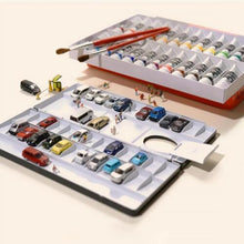 Load image into Gallery viewer, 60pcs Miniature Plastic Cars HO Scale 1:87, Assorted Vehicle Models for Train Layouts