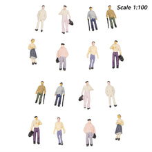 Load image into Gallery viewer, 25 pcs 1:100/150/200/300 Miniature People Passenger Figure Models Train Railway Scenery DIY Building Layout Accessories Diorama Supplies
