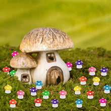 Load image into Gallery viewer, 50 pcs Mixed Miniature Tiny Resin Mushroom Model DIY Scenery Dollhouse Landscape Fairy Garden Accessories Terrarium Diorama Craft Supplies

