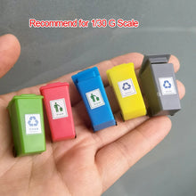 Load image into Gallery viewer, 5pcs Miniatures Plastic Garbage Bins 1/30 G Scale Trash Can Model Set for Diorama Scenery Railway Layout Building and Sand Table
