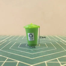 Load image into Gallery viewer, 5pcs Miniatures Plastic Round Garbage Bins 1/30 G Scale Trash Can Model Set for Diorama Scenery Railway Layout Building and Sand Table
