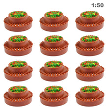 Load image into Gallery viewer, 12pcs Miniature Round Flowerbed Set N HO OO O Scale Model Park Border Parterre Garden Decor for Railway Diorama Scene Craft Supplies
