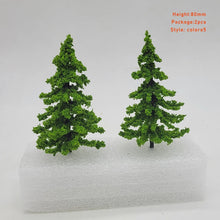 Load image into Gallery viewer, Miniature Pine Trees 80mm Model Railway Diorama Scenery Landscape Supplies (2pcs)
