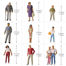 Load image into Gallery viewer, 20 pcs Miniature Standing People Passenger 20 Different Figures Models O Scale 1:43 Train Railway Scenery Accessories Diorama Supplies

