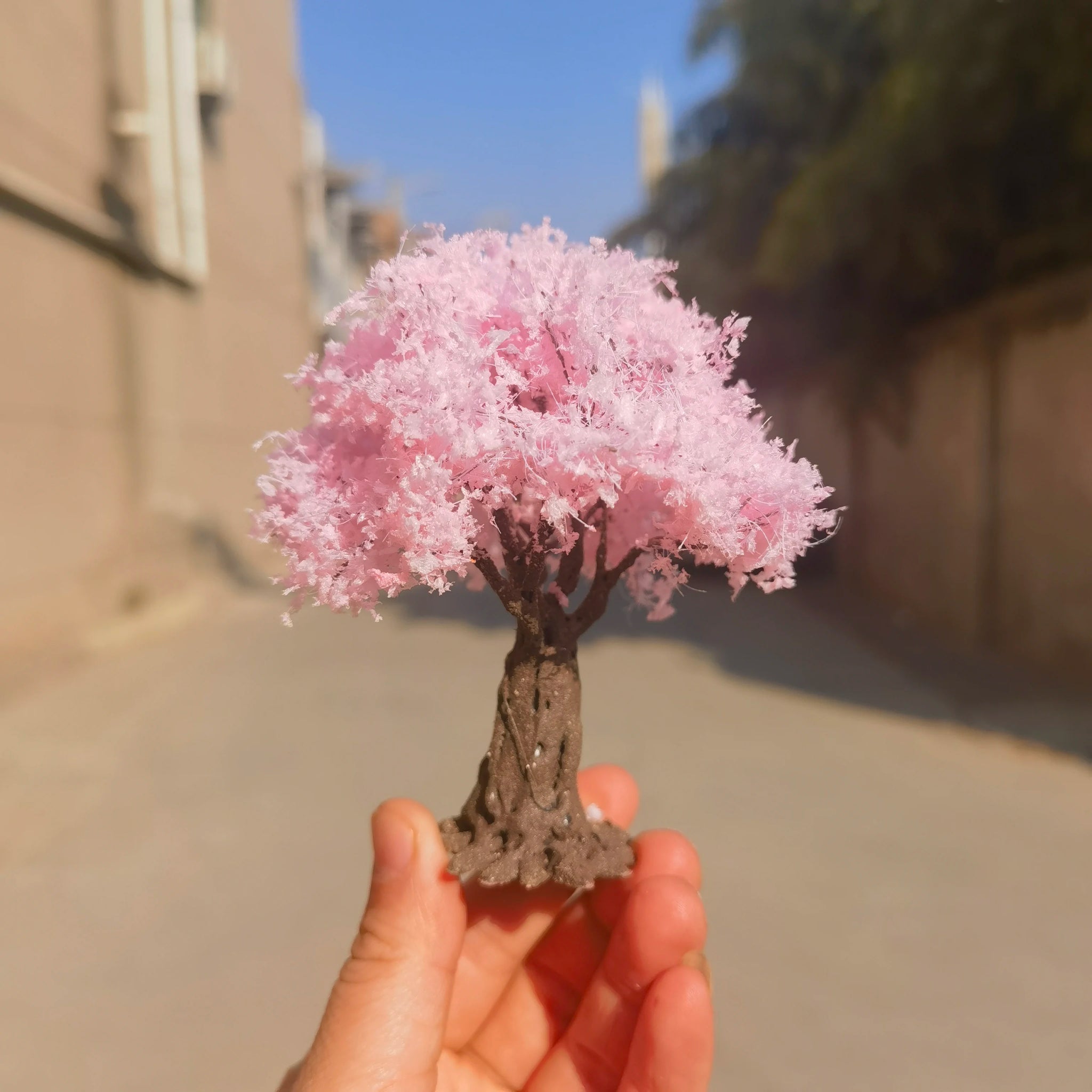20x 65mm Blossom Cherry Model Trees - HO OO Scale Railroad Scenery Layout