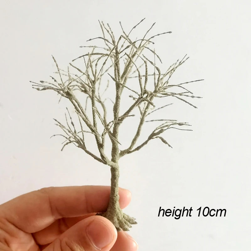 10cm Miniature Wire Tree Trunk Model Tree Powder DIY Scenery Dollhouse Fairy Garden Landscape Terrarium Diorama Craft Supplies