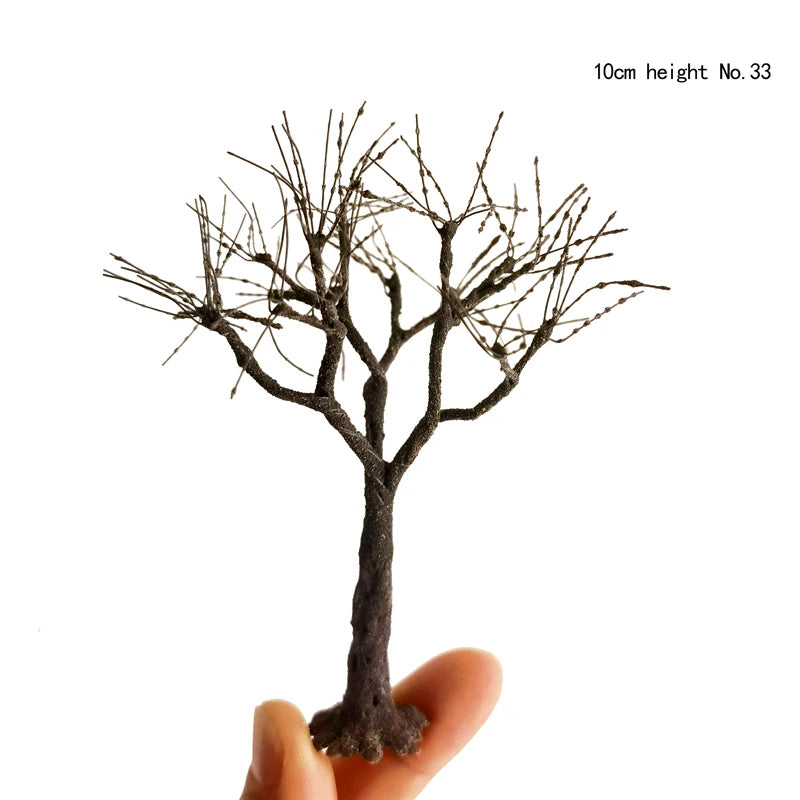 10/15cm Miniature Wire Tree Trunk Model Tree Train Railway DIY Scenery Dollhouse Fairy Garden Landscape Terrarium Diorama Craft Supplies
