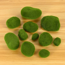 Load image into Gallery viewer, 10 pcs Miniature Green Moss Rock Stone Model Pot Decoration DIY Landscape Scenery Dollhouse Fairy Garden Terrarium Diorama Craft Supplies
