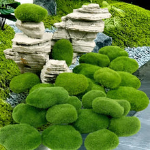 Load image into Gallery viewer, 5/10/20 pcs Miniature Green Moss Rock Stone Model Pot Decoration DIY Landscape Dollhouse Fairy Garden Terrarium Diorama Craft Supplies
