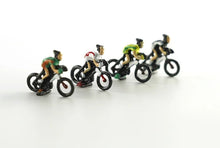 Load image into Gallery viewer, 6pcs Miniature Bicycle Rider Cyclist Figures, Scale 1:87, Model Railway Scenery, Diorama Accessories
