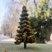 Load image into Gallery viewer, 2 pcs 12cm Miniature Autumn Winter Pine Tree Model Train Railway DIY Scenery Dollhouse Garden Landscape Terrarium Diorama Craft Supplies
