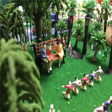 Load image into Gallery viewer, 20pcs 1:43 O Scale Seated Miniature People Painted Figures for Model Railway Layouts, Diorama Scenes, Park Benches, Architecture Crafts
