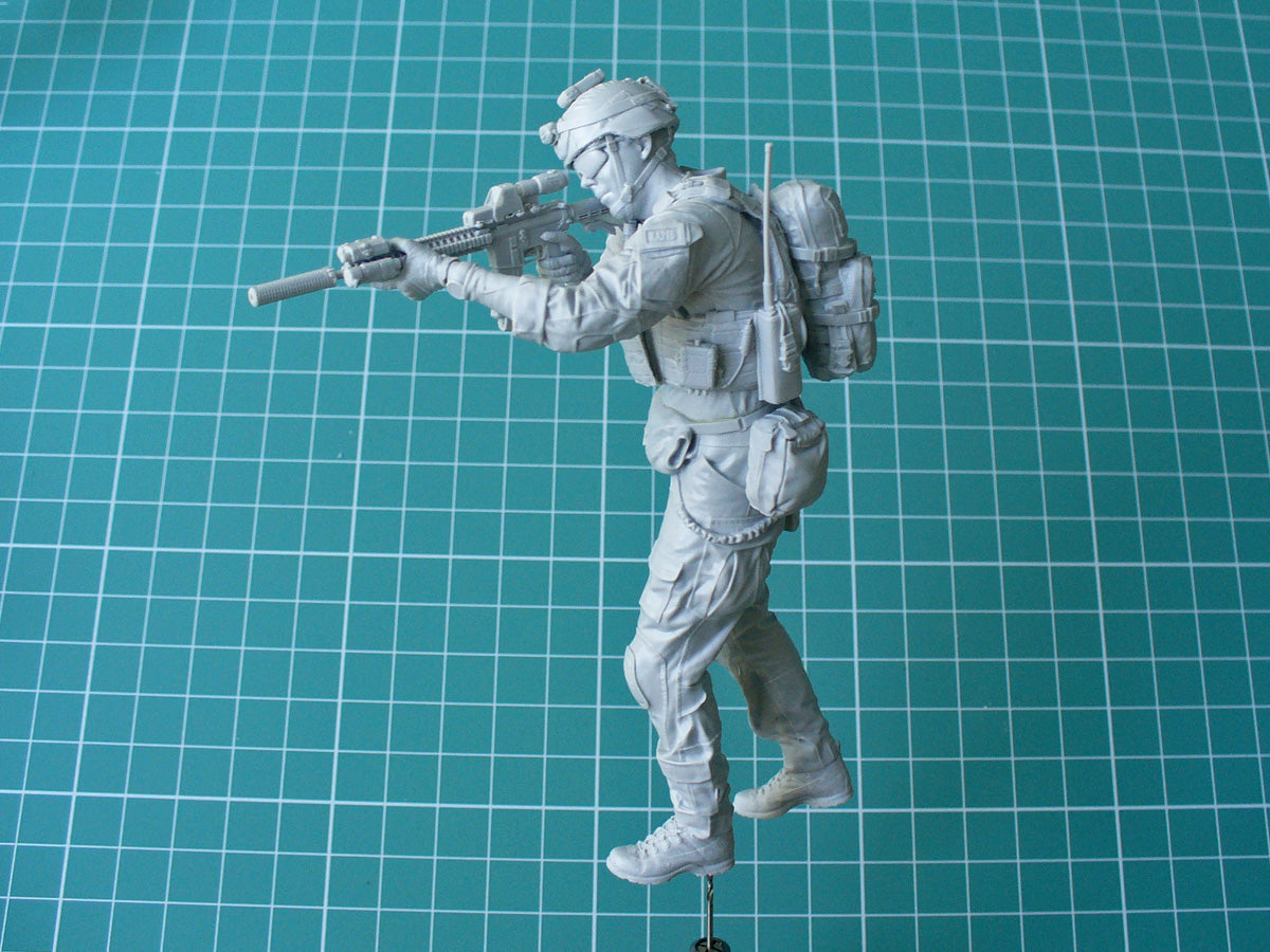 U.S. Army Ranger Soldier Unpainted Resin Figure 1/16 Scale Unassembled ...