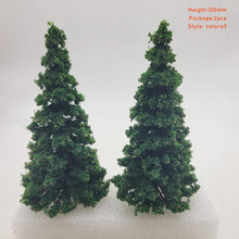 Load image into Gallery viewer, Miniature Pine Trees 120mm Model Landscape Scenery for Train Railway Diorama Craft Supplies (2pcs)
