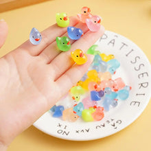 Load image into Gallery viewer, 100 pcs Mixed Miniature Little Duck Model Glow in Dark DIY Dollhouse Landscape Fairy Garden Accessories Terrarium Diorama Craft Supplies
