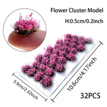 Load image into Gallery viewer, 32pcs Miniature Flower Clusters 5mm HO N Scale for Diorama Scenery, Landscaping Supply
