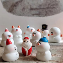 Load image into Gallery viewer, 9pcs Mini Christmas Snowman Figurines Cute Winter Miniatures for Fairy Garden, Dollhouse, Terrarium, Bonsai, DIY Crafts &amp; Holiday Decor

