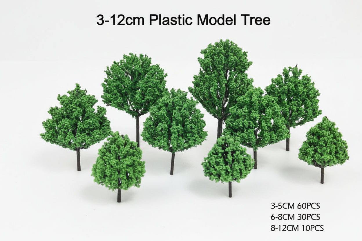 100pcs Miniature Model Trees 3-12cm Mixed Size Diorama Craft Supplies ...
