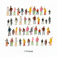 Load image into Gallery viewer, 100pcs Miniature People Figures HO OO Scale 1:75 for Model Railway Diorama Scenery
