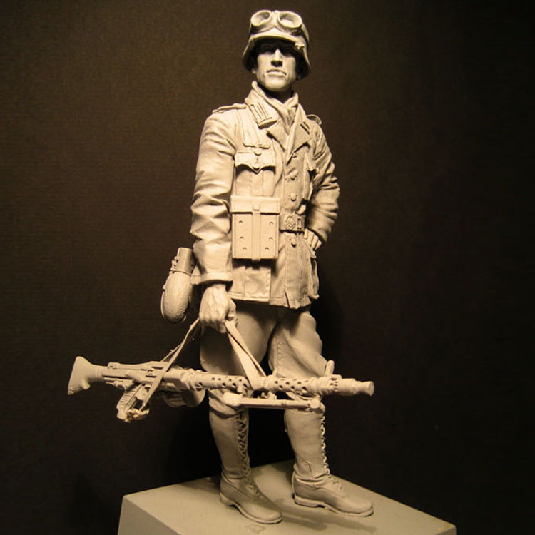 WWII African Army Infantry Commander Soldier Unpainted Resin Figure 1/16 Scale Unassembled Model