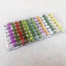 Load image into Gallery viewer, 98pcs Miniature Flower Grass Tufts Mixed Colors 8mm Model Diorama Scenery Railway Wargame Terrain DIY Landscape Supply
