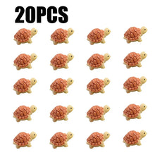 Load image into Gallery viewer, 20pcs Miniature Resin Turtle Figures, Dollhouse Decor, Terrarium Accessories, Fairy Garden Diorama Craft Supplies
