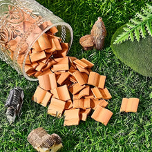 Load image into Gallery viewer, 50pcs Mini Clay Roof Tiles, Terracotta Miniature Roofing for Dollhouse, Diorama, Model Building Supply

