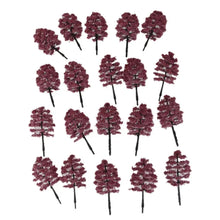 Load image into Gallery viewer, 20pcs Miniature Pink Fuchsia Trees 1:100 Model for Diorama Railroad Scenery Landscape Supplies
