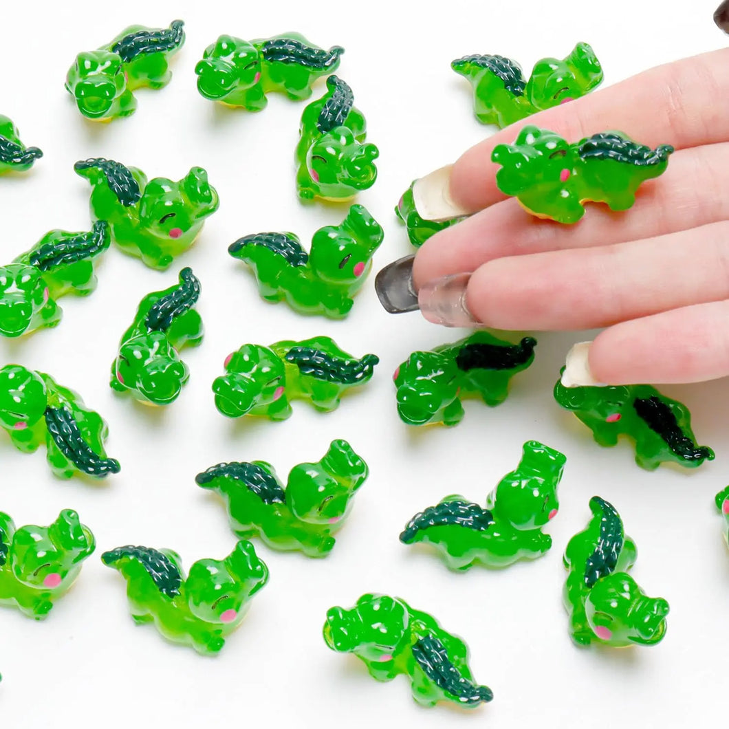 5/10 pcs Miniature Cute Crocodile Figure Model DIY Scenery Dollhouse Landscape Fairy Garden Accessories Terrarium Diorama Craft Supplies