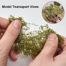 Load image into Gallery viewer, Miniature Jungle Vines for Dioramas, Tear Apart Scenery Foliage, Model Railroad Landscape Material
