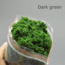 Load image into Gallery viewer, 50g Dark Green Scenic Foliage for Diorama Trees, Model Landscape Scatter, Miniature Terrain Grass
