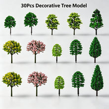 Load image into Gallery viewer, 30pcs Miniature Model Trees Mixed Sizes for Diorama Model Railway Landscape Scenery DIY Craft
