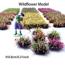 Load image into Gallery viewer, 32pcs Static Grass Tufts 8mm Wildflower Model for Minitaure Railway Scenery Diorama Terrain Landscape
