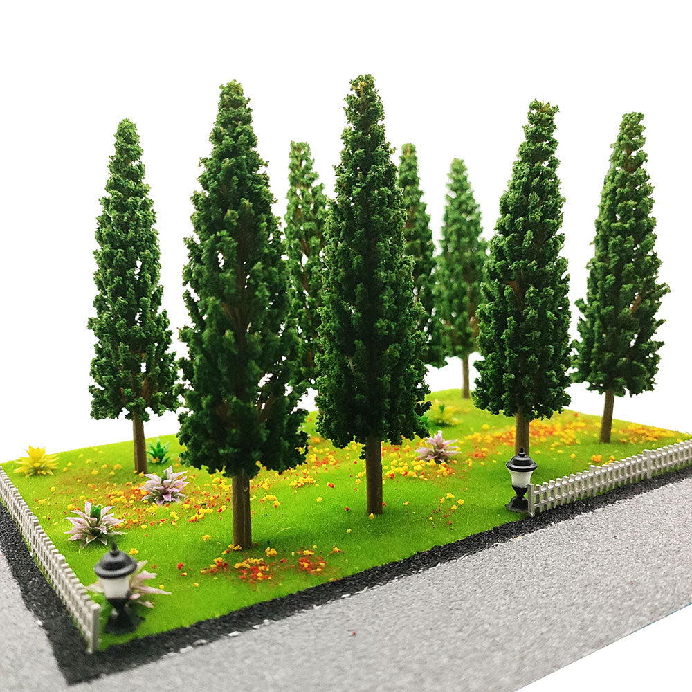 10 pcs Miniature Sequoia Tree 1:87 Scale Models Train Railway Accessories Forest Fairy Garden Landscape Terrarium Diorama Craft Supplies