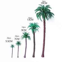 Load image into Gallery viewer, 5/10/20pcs Miniature Coconut Palm Trees Model 5.5-19cm for Diorama Landscape Scenery
