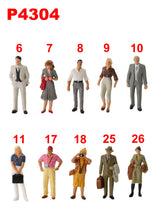 Load image into Gallery viewer, Miniature People Figures O Scale 1:43 Standing Passengers for Train Layouts, Dioramas &amp; Model Scenes (20pcs)
