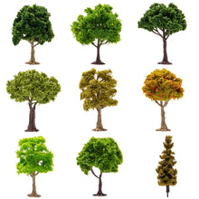 Load image into Gallery viewer, 10–15cm Miniature Model Tree – Wire Trunk Trees for Diorama, Railway Train Layout, Architecture Models, Dollhouse and DIY Craft Supplies
