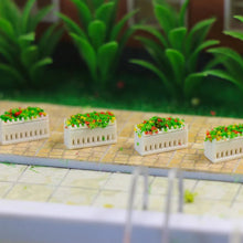 Load image into Gallery viewer, 12pcs Miniature Rectangle Flowerbed Model for Train Layout, N HO OO O Scale Park Garden Border Diorama Landscape Scenery Craft Supplies
