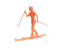 Load image into Gallery viewer, Unpainted 1/64 1/87 Resin Miniature Sports Figures Skiing &amp; Skateboard Models for Diorama, Train Layout, DIY Painting Projects

