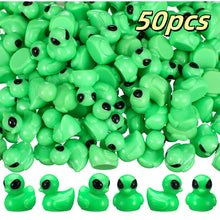 Load image into Gallery viewer, 50pcs Mini Alien Duck Miniature Resin Figures for DIY Crafts, Fairy Garden, Aquarium, Dollhouse, Jewelry Making, Cake Decor, Bonsai Ornament
