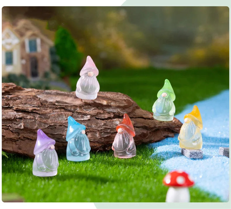 50/100pcs Luminous Mini Gnomes, Glow in the Dark Fairy Garden Figurines, Micro Landscape, Terrarium, Pot, Home, and DIY Décor Accessories