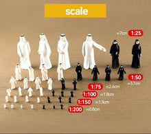 Load image into Gallery viewer, 10 pcs Arab People Miniature Figures (1/25–1/200 Scale) Model People for DIY Diorama Architecture Railway Scenes Landscape Supplies
