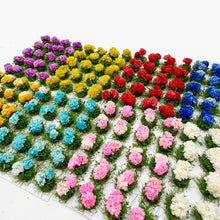 Load image into Gallery viewer, 20 pcs Miniature Yellow Flower Cluster Tufts Models DIY Train Railway Scenery Dollhouse Garden Landscape Terrarium Diorama Craft Supplies
