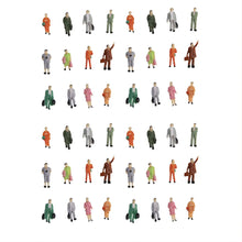 Load image into Gallery viewer, 20/50pcs HO Scale 1:87 Standing Miniature Model People Figures for Railway Street Scenes, Diorama Layouts, Architecture, and School Projects
