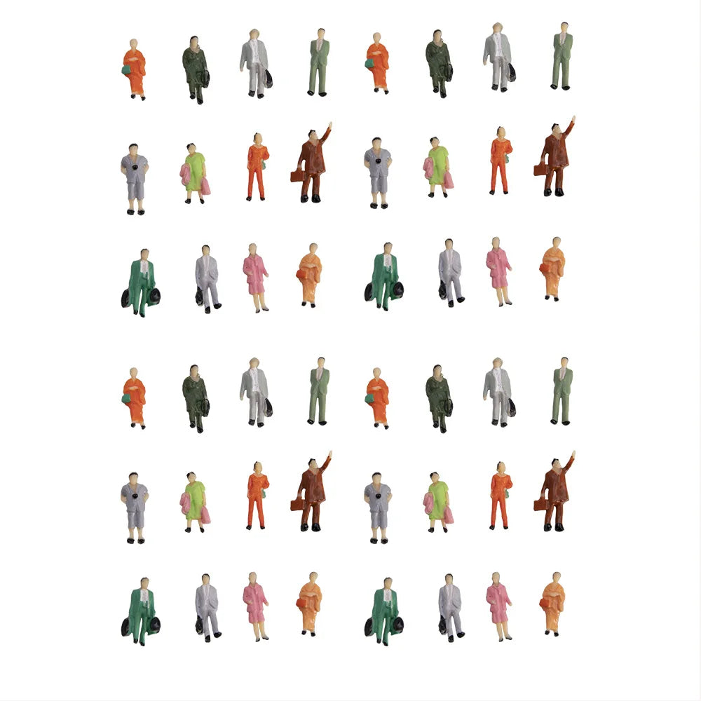 20/50pcs HO Scale 1:87 Standing Miniature Model People Figures for Railway Street Scenes, Diorama Layouts, Architecture, and School Projects