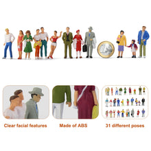 Load image into Gallery viewer, 10pcs Miniature People Figures O Scale 1:43 Model for Railway Diorama Accessories Train Layout Supply
