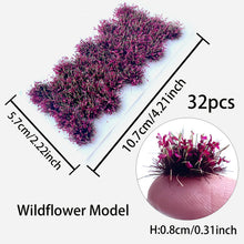 Load image into Gallery viewer, 32pcs Static Grass Tufts 8mm Wildflower Model for Minitaure Railway Scenery Diorama Terrain Landscape

